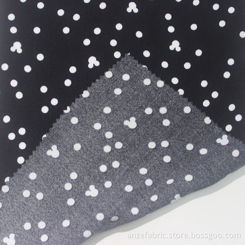 White Dot Printed Single Jersey Knit Fabric